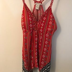 American Rag Colorful patterned tanked halter